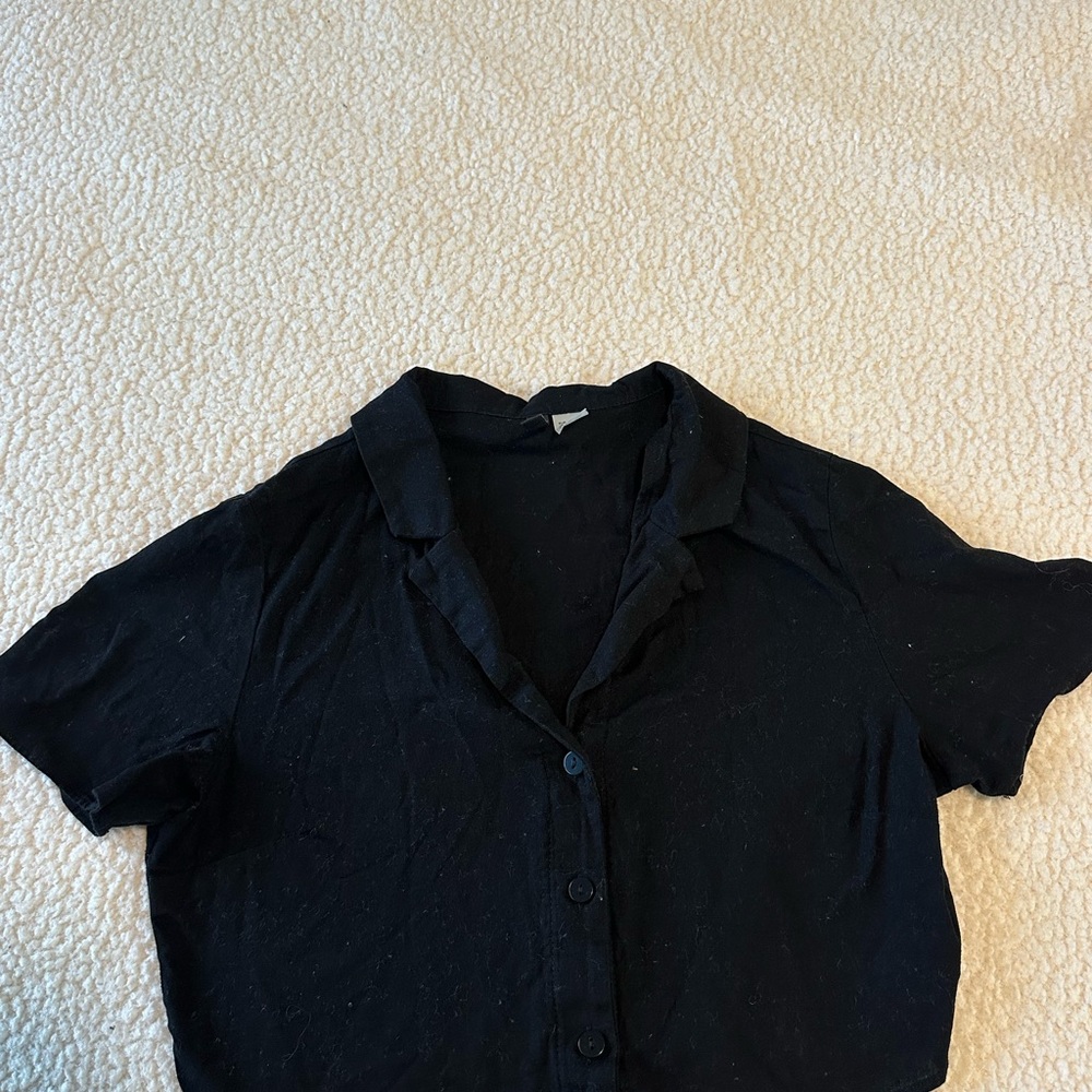 Crop Top Shirt Black S